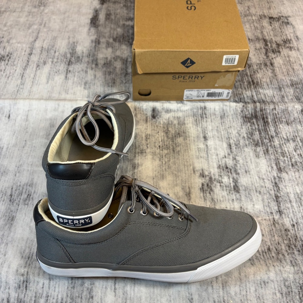 Sperry Striper LL Ballistic Grey Mens Sneakers Low Top Shoes STS15158 10.5M